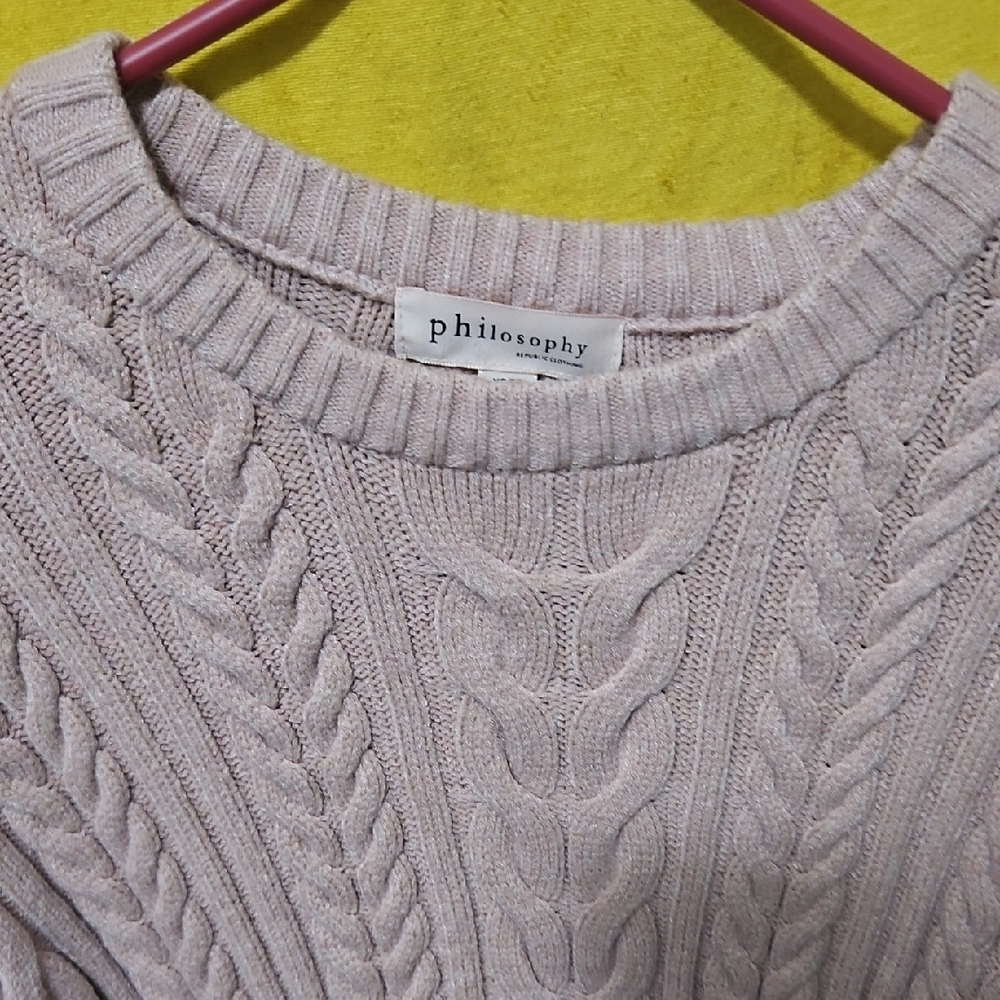 Philosophy Women's Sweater - Cream Cable Knit
